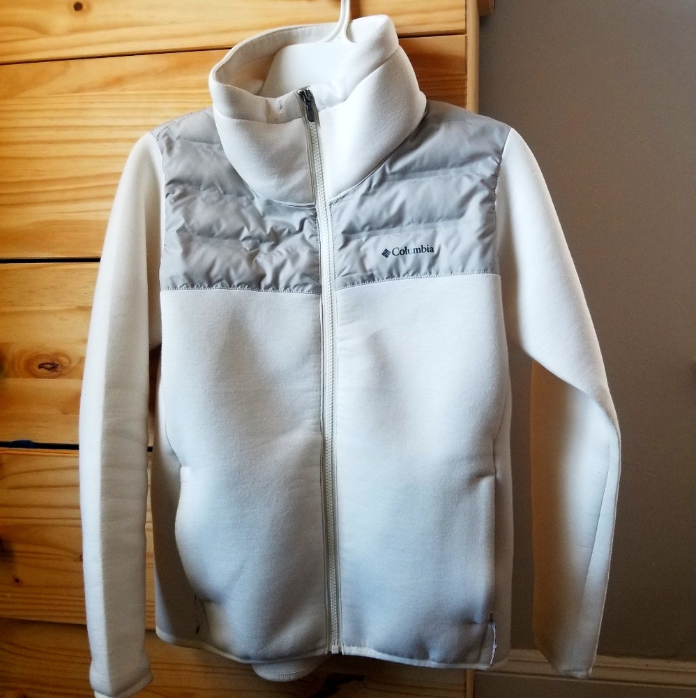 Columbia funnel neck cream zip up jacket